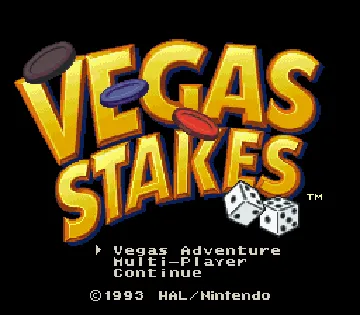 Vegas Stakes (Europe) screen shot title